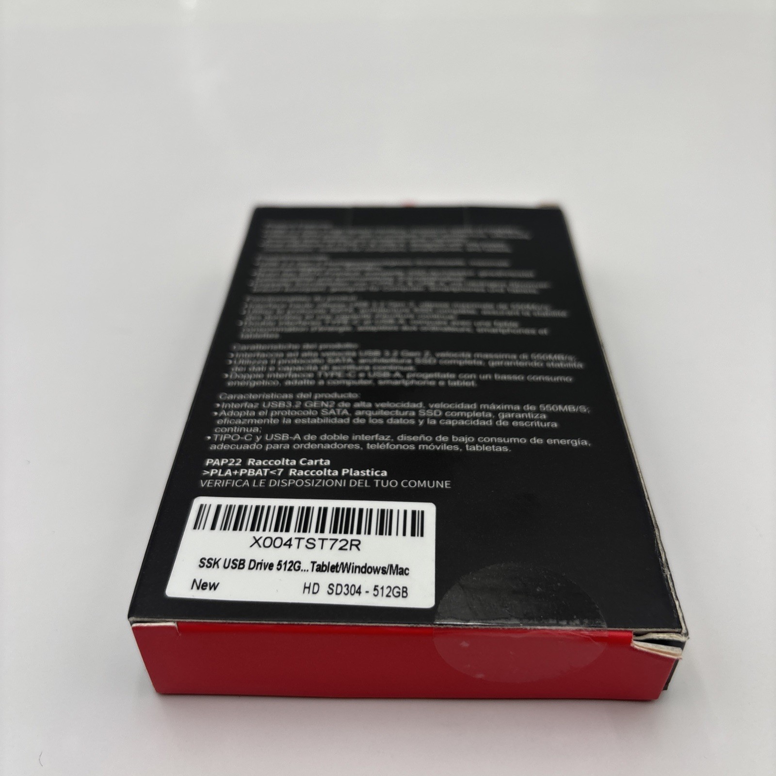 SSK SD304 USB 3.2 GEN2 Up to 550MB/s SSD Drive 512GB Black NEW SEALED