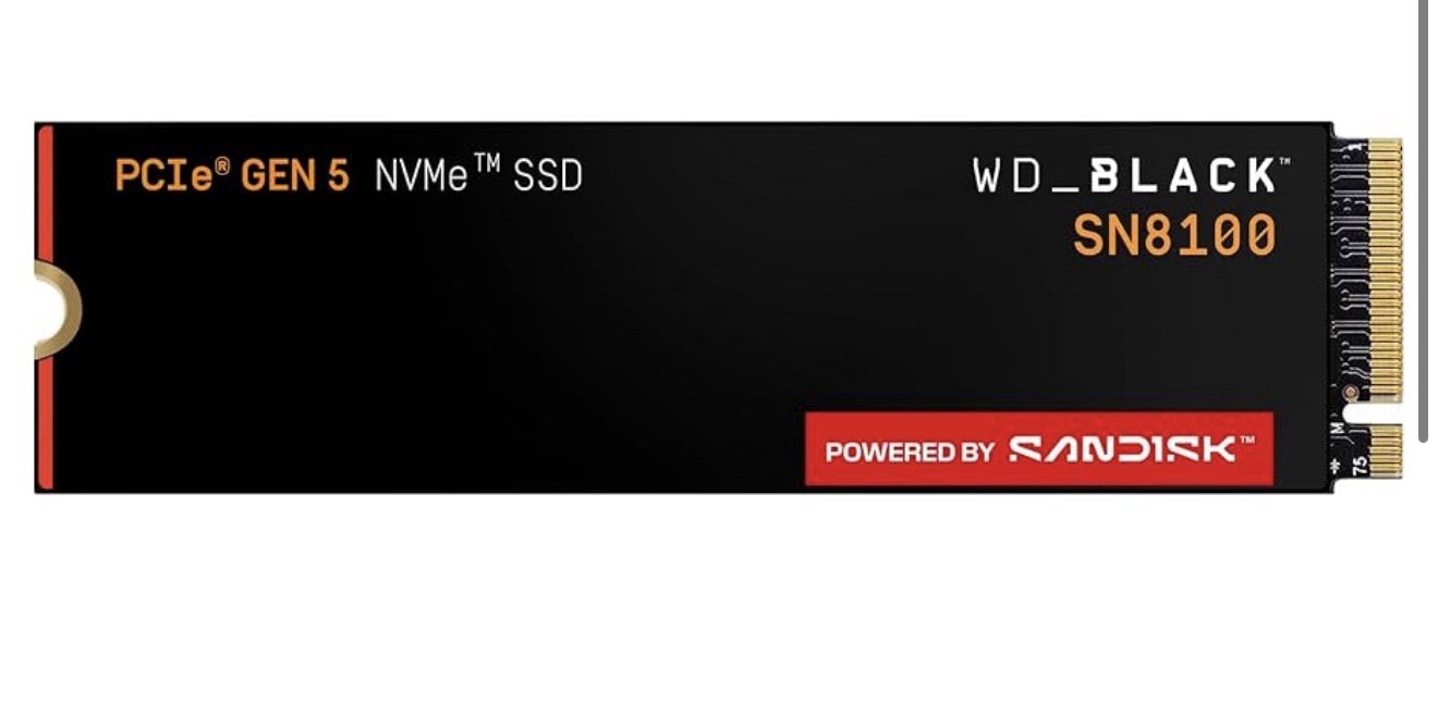 N05 WD Black SN8100 4TB M.2 NVMe Gen 5.0 x 4 SSD Open Box READ!!!!