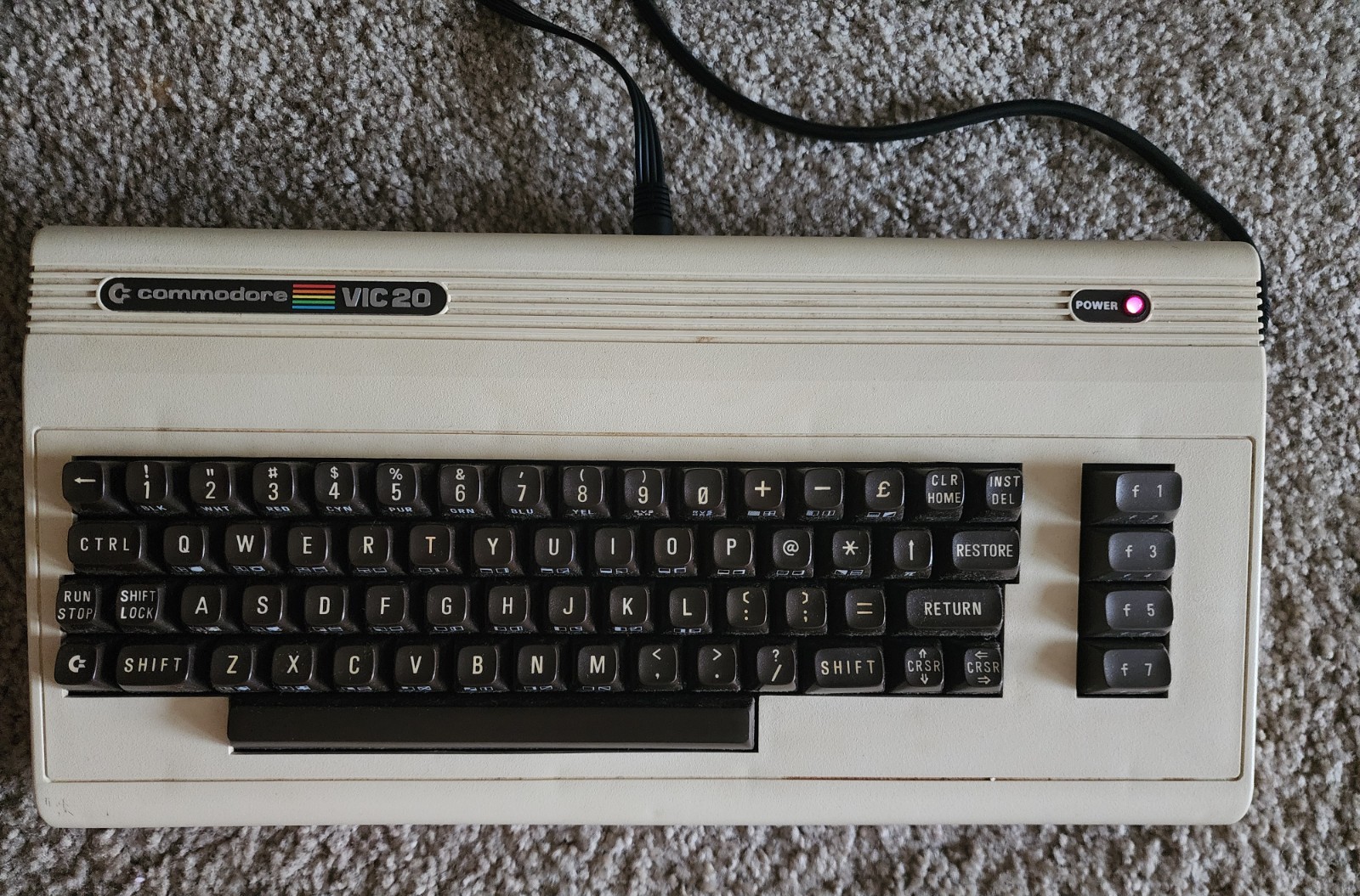 Vintage Commodore Vic 20 Computer w/power-supply and Original Box – (Untested)