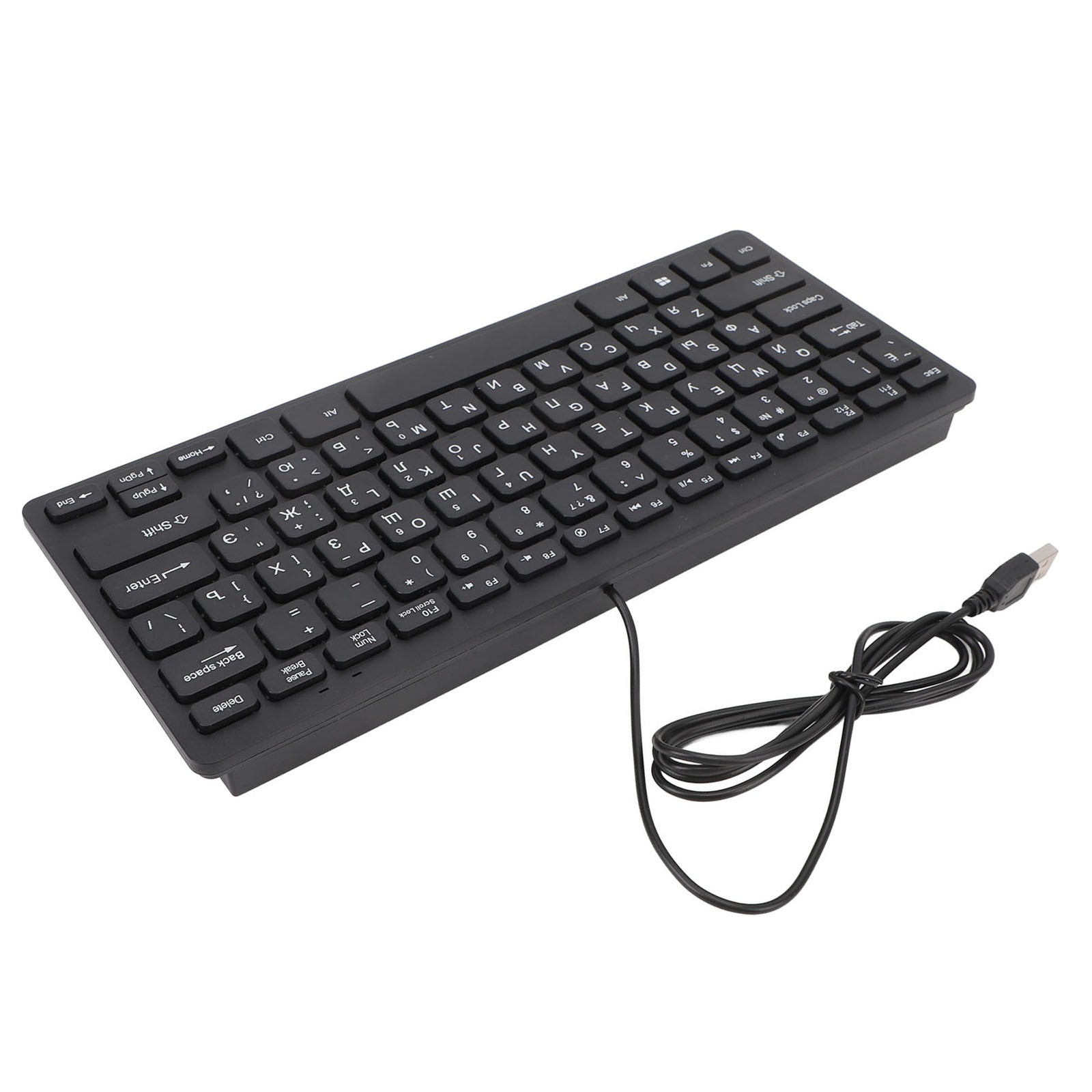 78-Key Slim USB Keyboard Ergonomic For PC/Desktop (Russian)