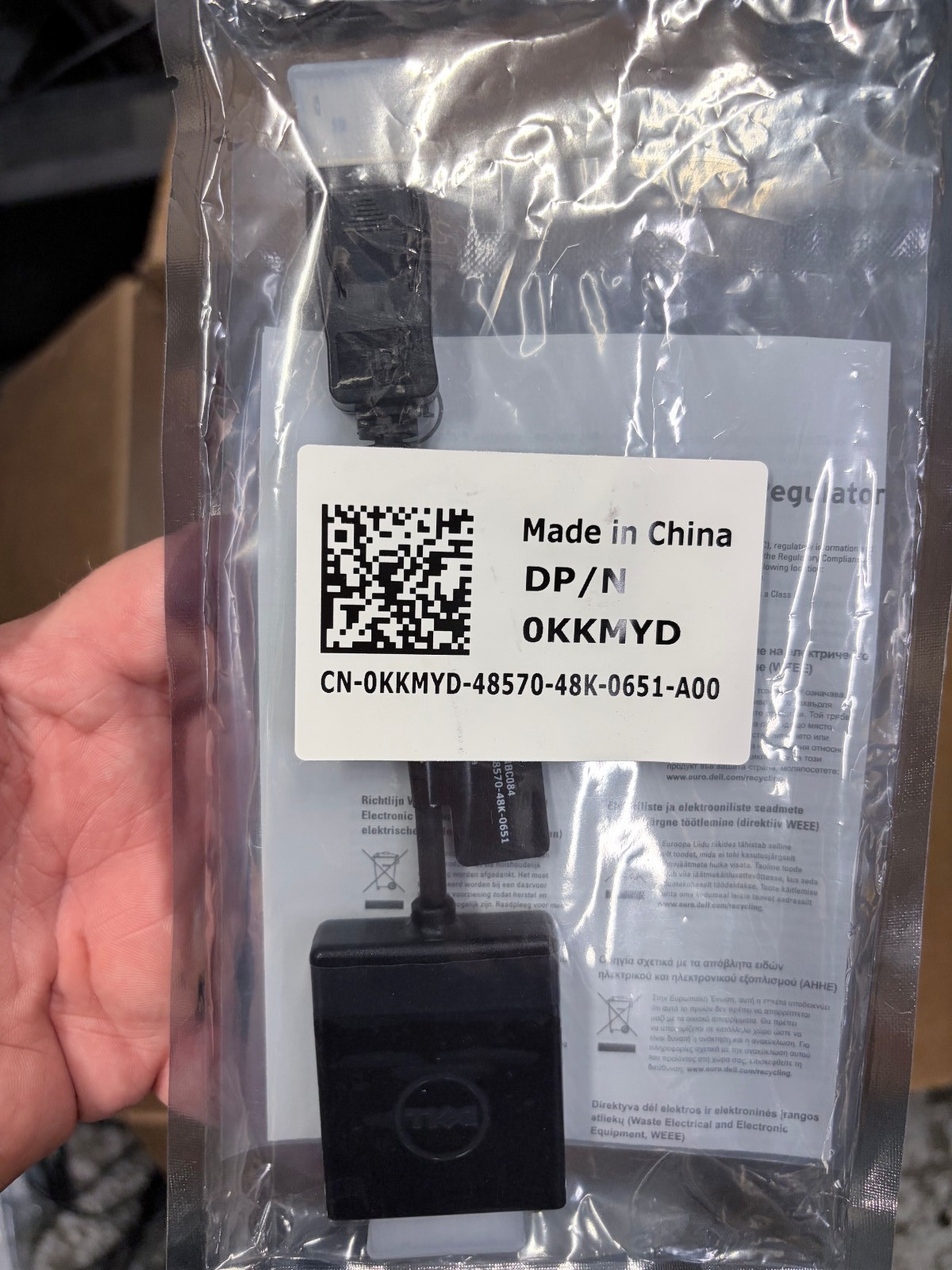 Lot of 102 GENUINE DELL Display Port DP to DVI Adapter KKMYD 0KKMYD – Free Ship