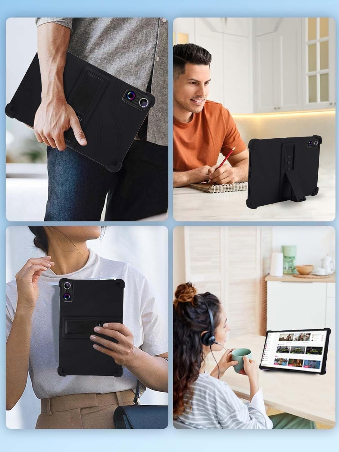 Case for AEEZO Android 15 14 13 Tablet 10.1 inch Tablet Shockproof Rubber Cover