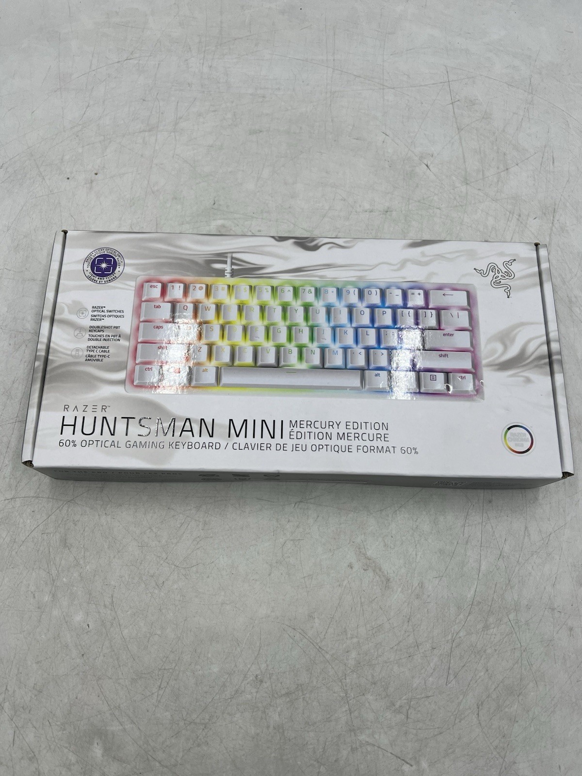 Razer Huntsman Mini Mercury 60% Optical Gaming Keyboard New In Box