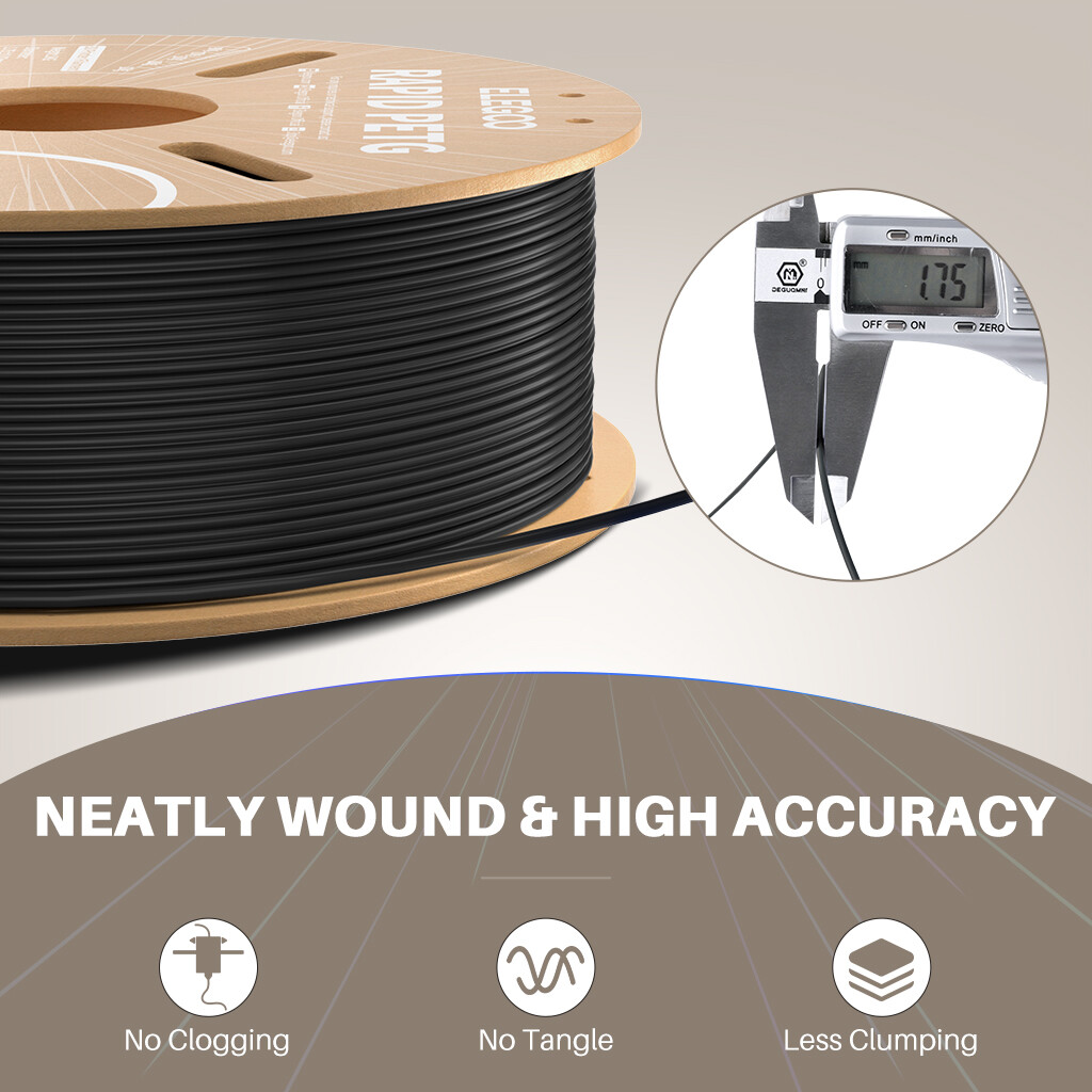 10KG ELEGOO Rapid PETG Filament 1.75mm High Speed for FDM 3D Printer