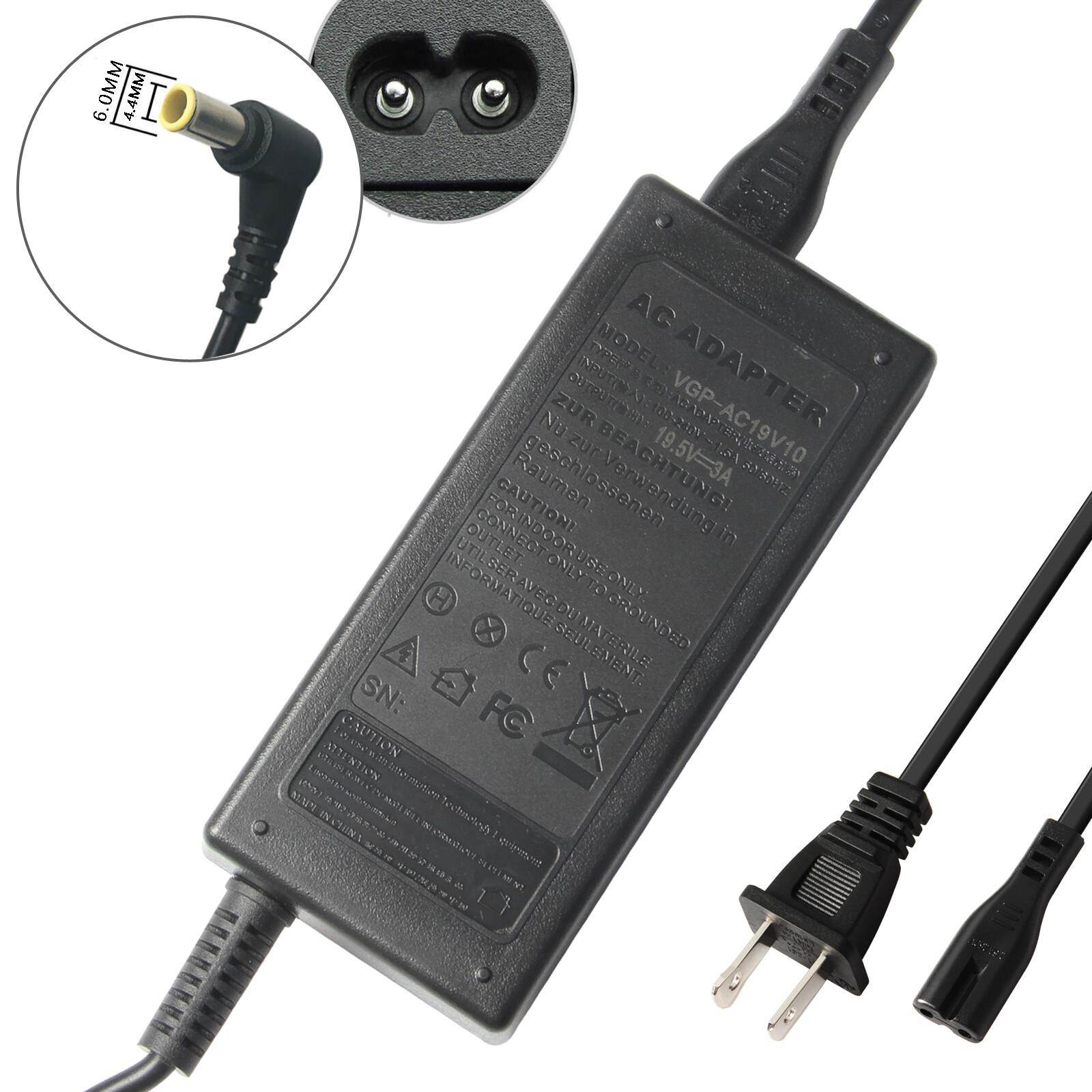 AC Adapter For Sony KDL-48W600B KDL-40W600B Smart LED HD TV Power Charger Cord L