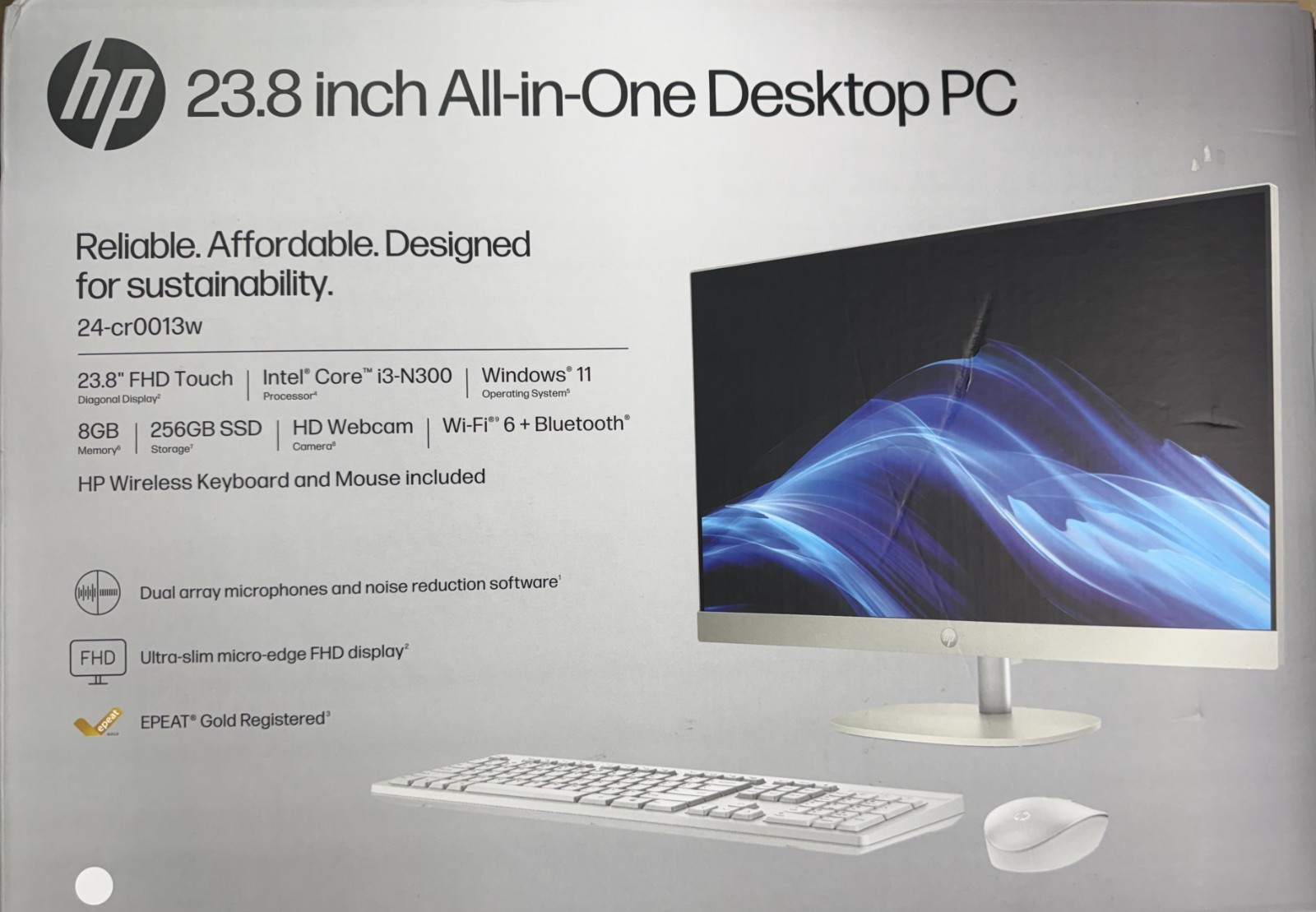 New HP 24″ Touchscreen All-In-One Computer i3 N300 8GB RAM 256GB SSD Windows 11