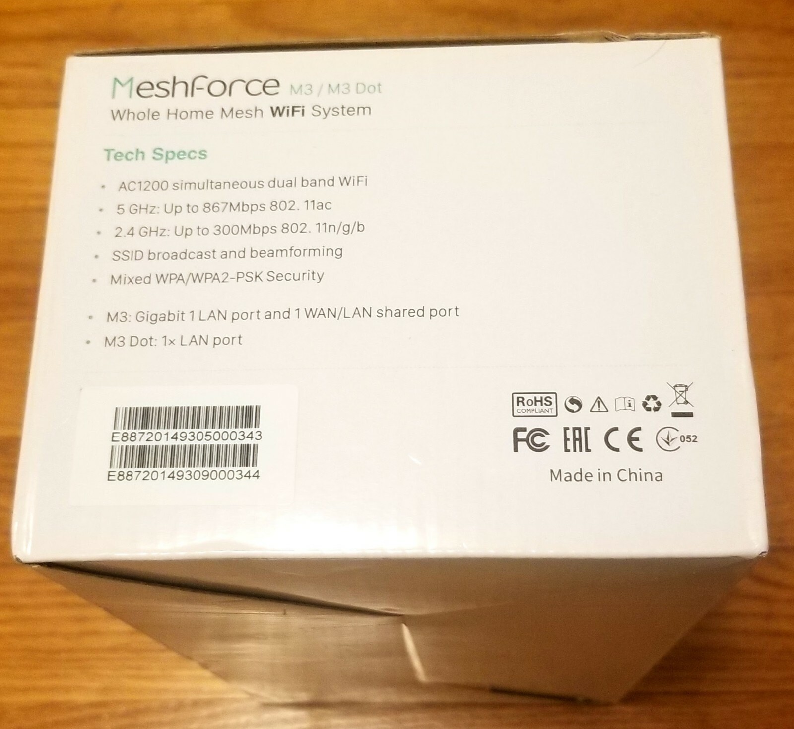 MeshForce Whole Home Mesh WiFi System M3 Suite (1 WiFi Point + 1 WiFi Dot)