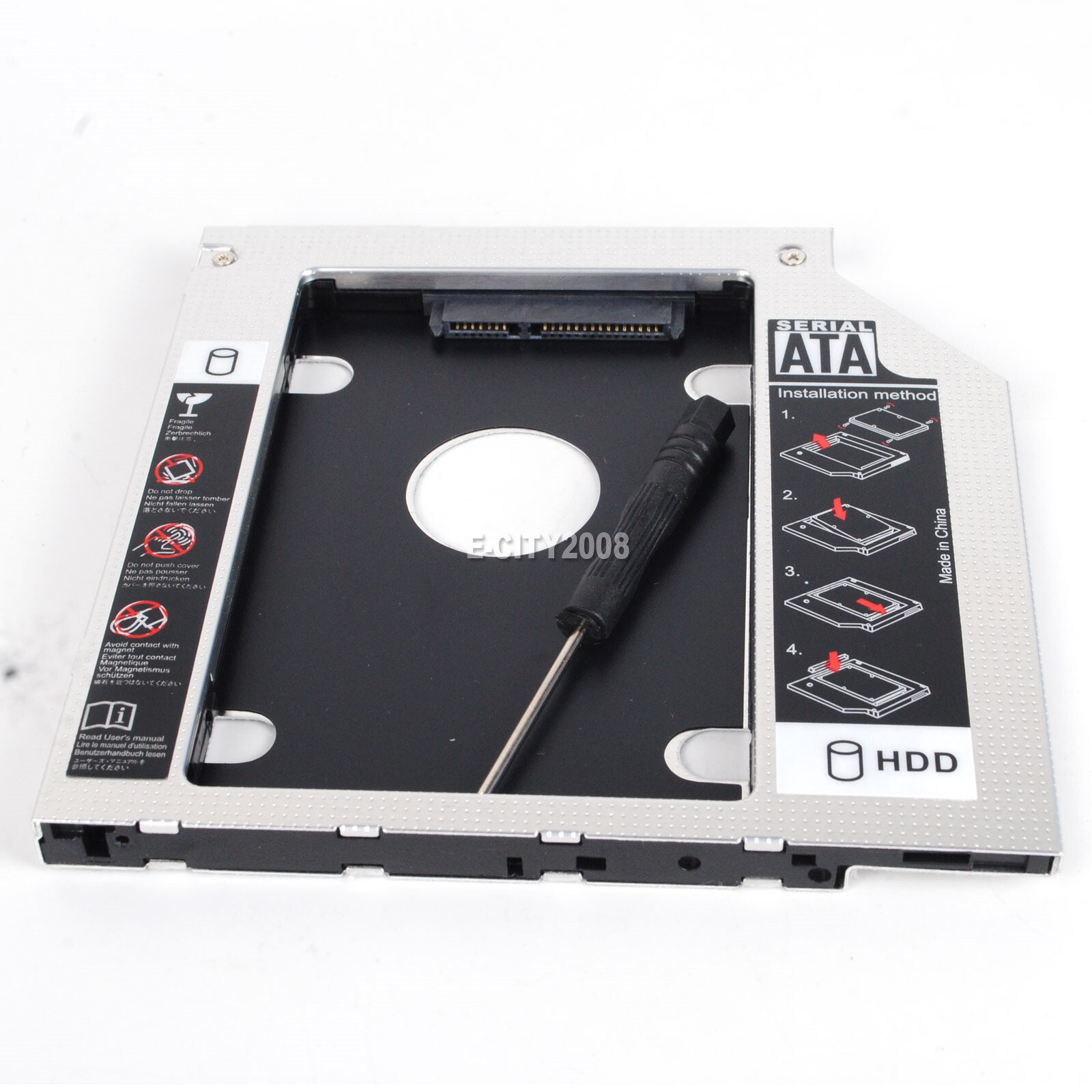 SATA 2nd HDD SSD HD Hard Drive Caddy For DELL Latitude E6400 E6500 E6410 E6510