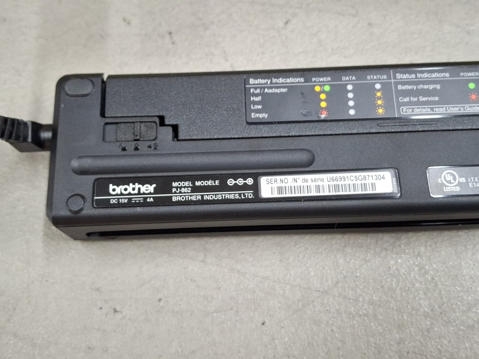 Brother PocketJet 8 PJ-862 Wireless Mobile Direct Thermal Printer Monochrome
