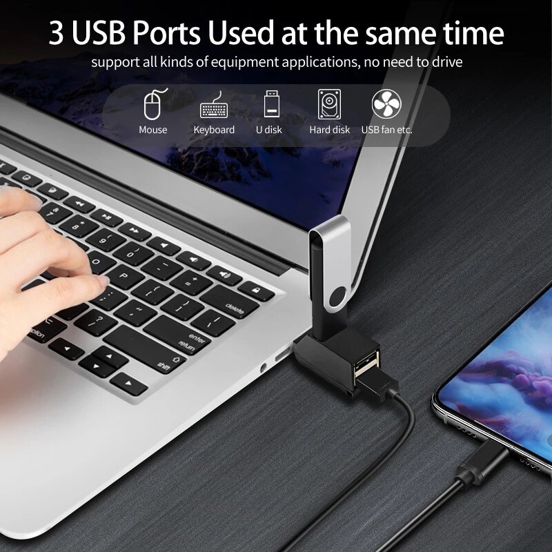 USB3.0 Hub 3Ports Mini Splitter High Speed Data Transfer For PC Laptop wholesale