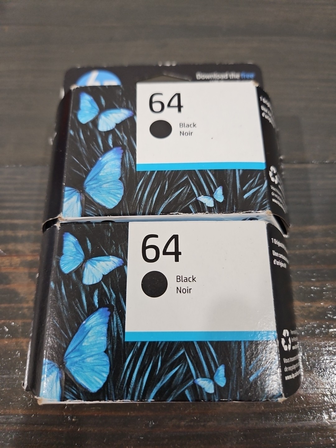 Genuine HP 64 Black Ink Cartridges N9J90AN#140 Set Of 2 Dated 2026+ F