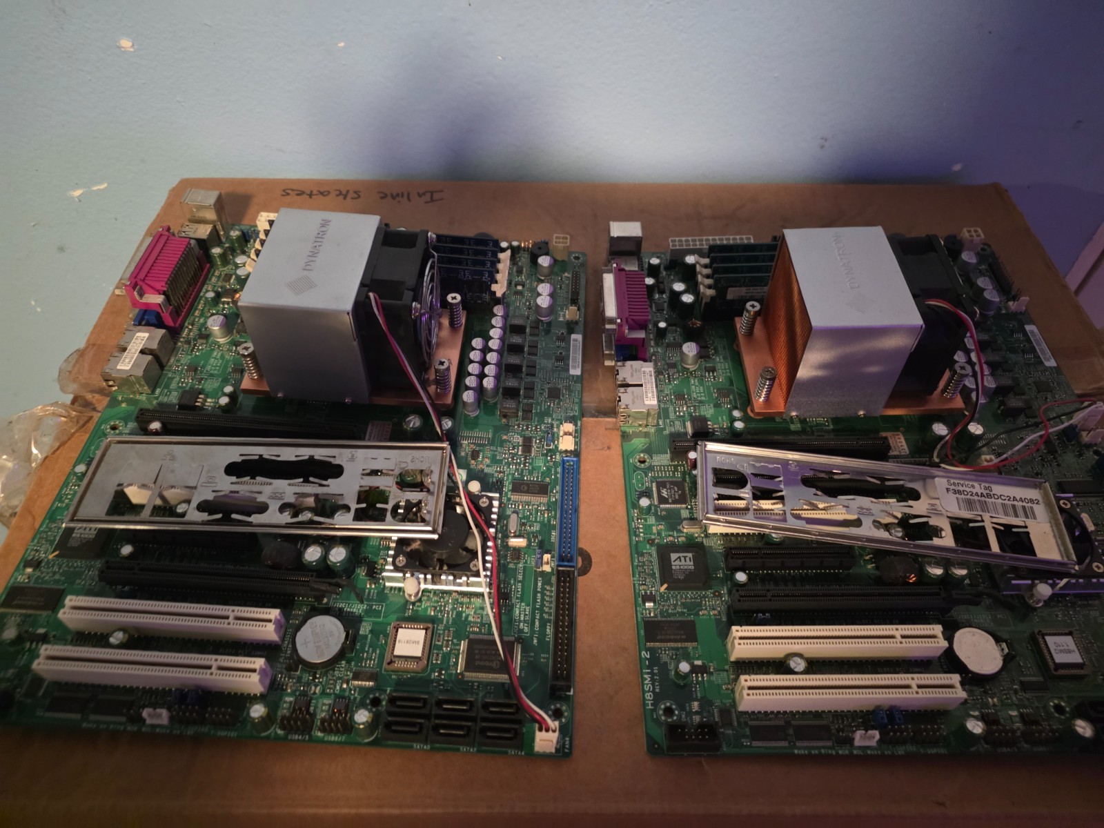Tyan H8SMI-2, 16gb of Hynix PC2-6400 non-ecc, Opteron 1385 2.7ghz quad core