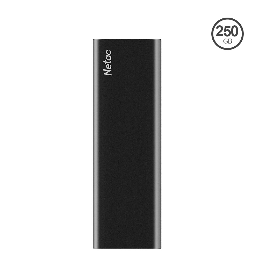 Netac 250GB Portable SSD USB 3.2 Gen2 10Gbps Type-C External Solid State Drive