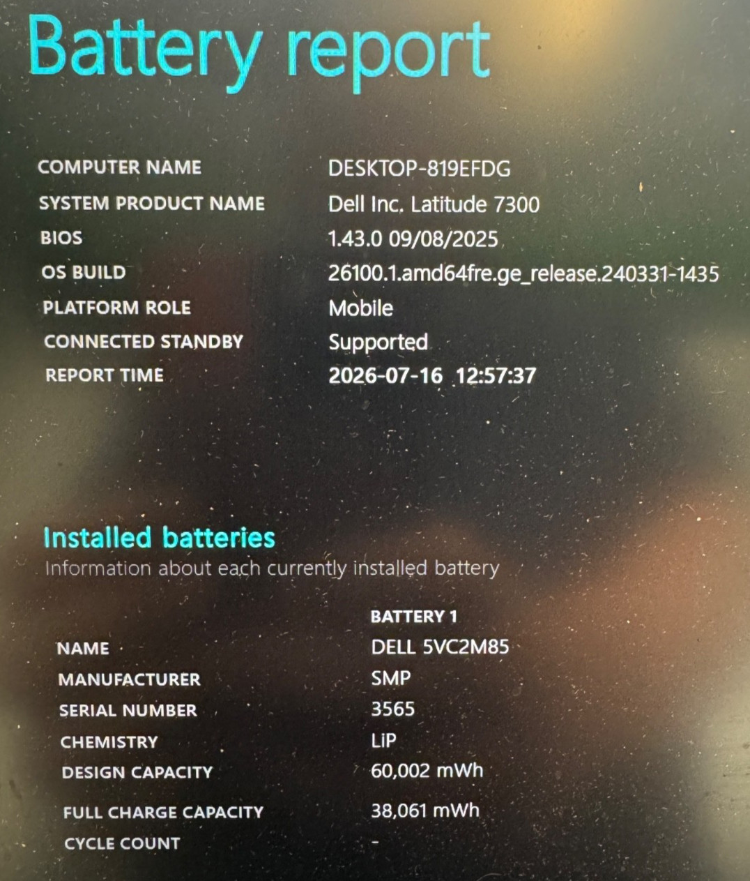 Dell Latitude 7300 Touch 13.3″ Laptop Intel Core i7-8665u 256GB 16GB W11PRO