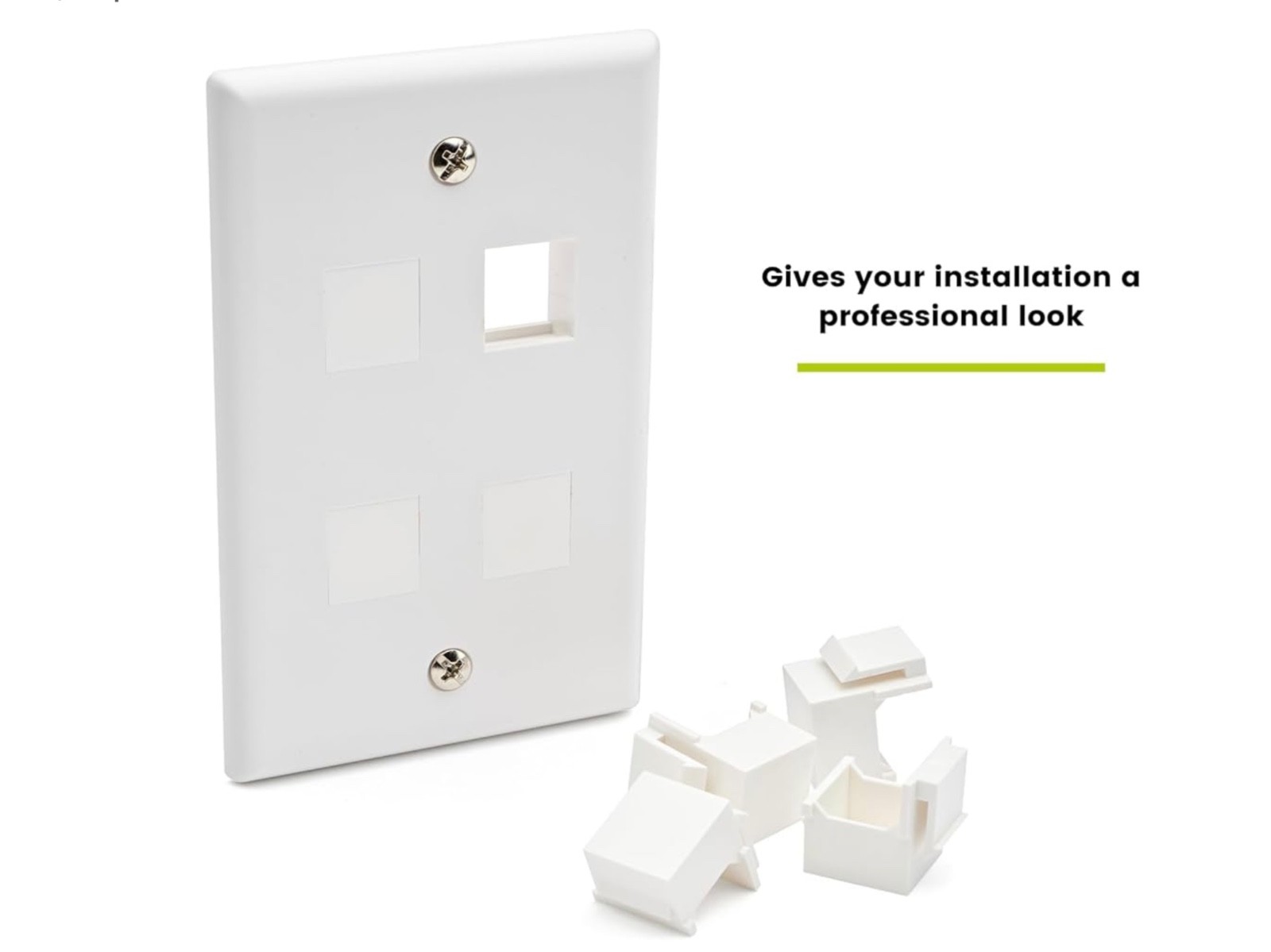 20 PCS Snap-in Keystone Blank Insert filler RJ45 Wall Plate-Patch Panel White
