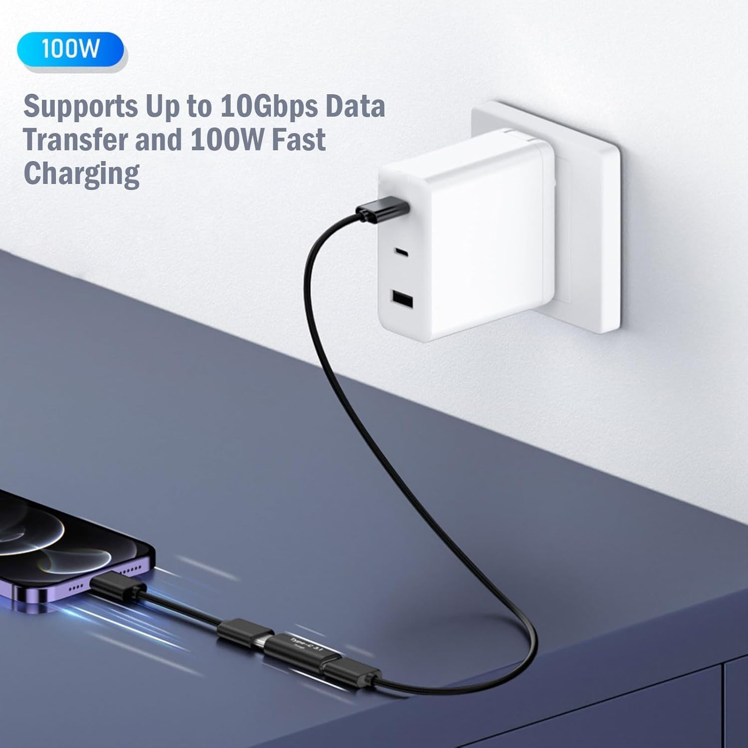 5 Pack USB C Female to Female Adapter.Usbc Extender.Usbc Coupler Supports up to