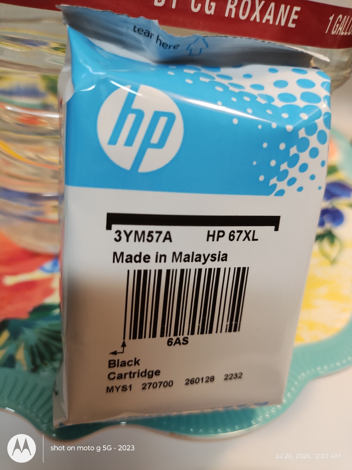 New Hewlett Packard (HP) 67XL High-Yield Black Ink Cartridge (3YM57A)