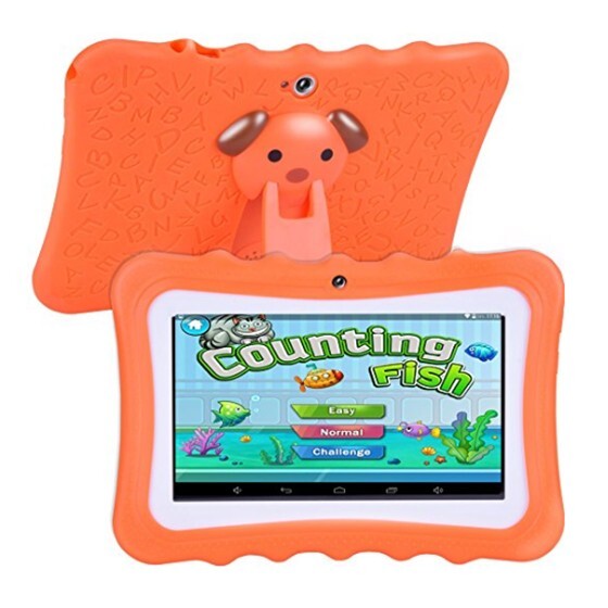 7in Kids Tablet PC Android 10 Octa-Core Dual Cameras WiFi Bundle Case 64GB Orang