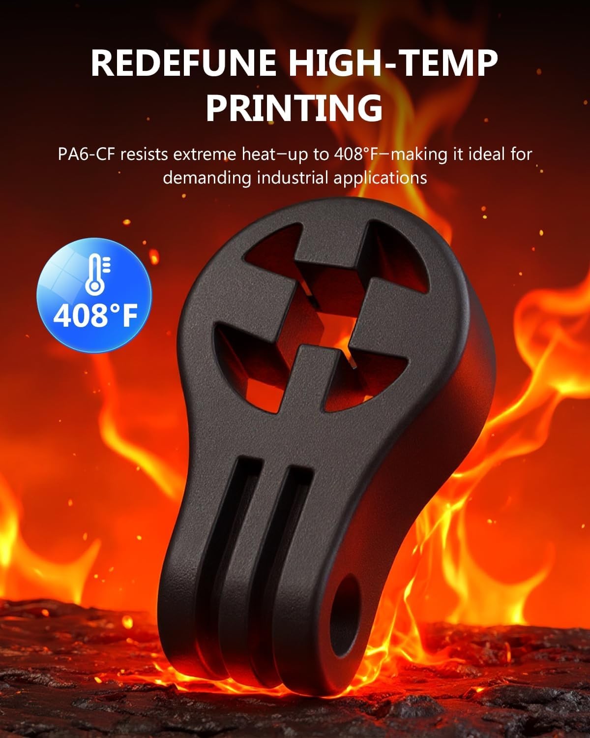 JAYO Black PA6-CF/PA12-CF/PA6-GF 3D Printer Engineering Filament 1.75mm 1KG