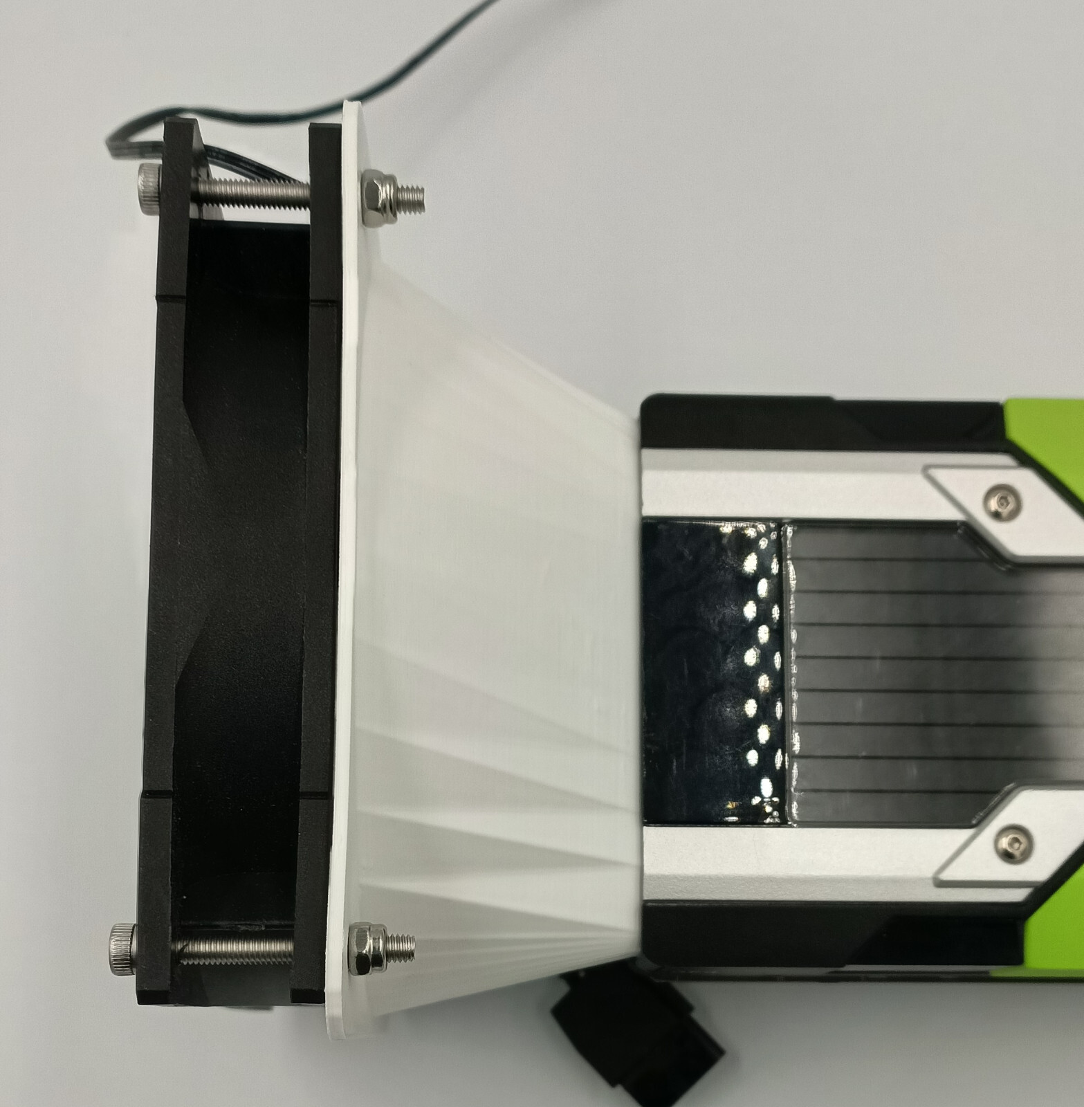 Nvidia Tesla P40 P100 V100 K80 M40 Blower Fan Adapter Kit – Fits 120 mm Fan