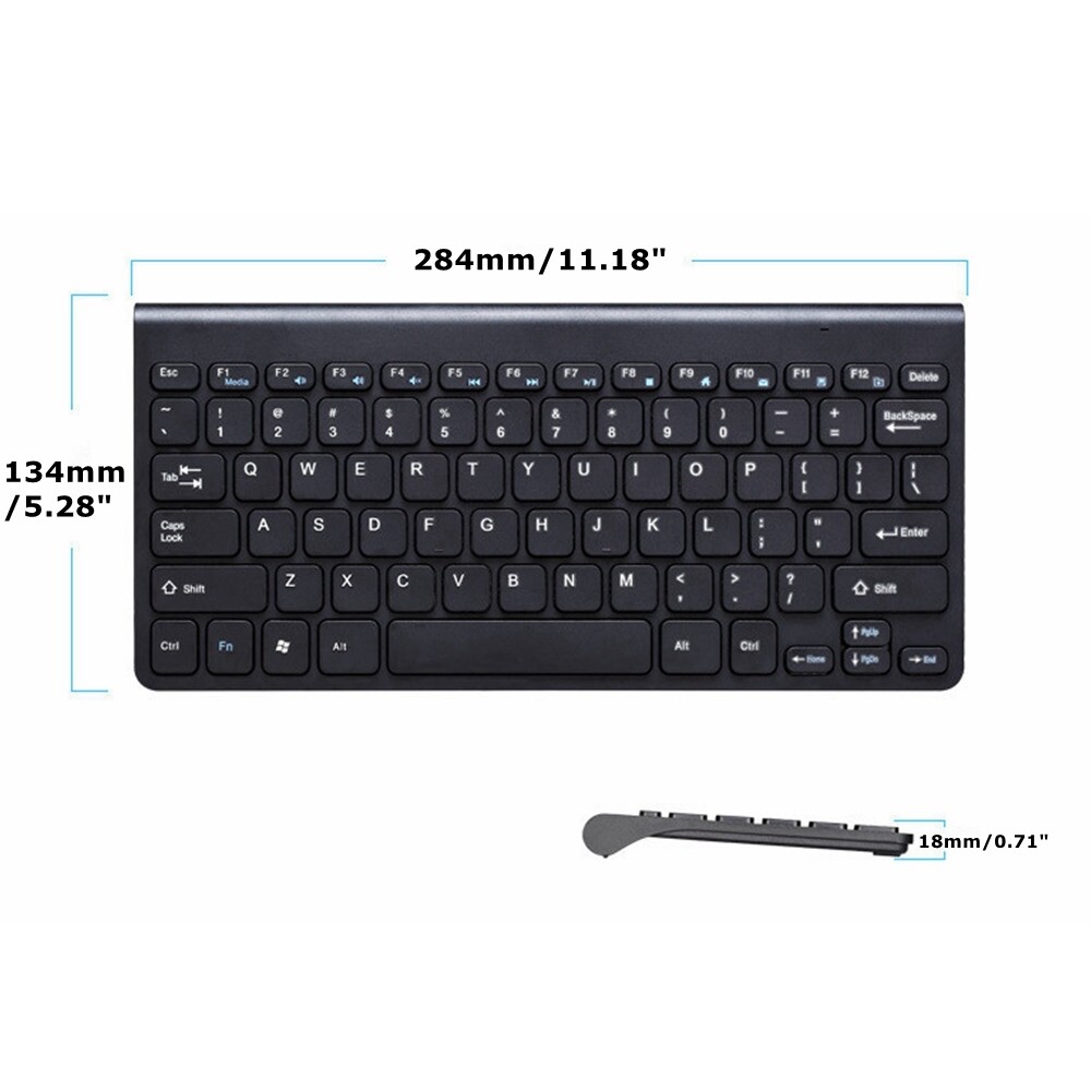 78 Keys Small Waterproof Wired USB Keyboard for PC Desktop Laptop Computer White