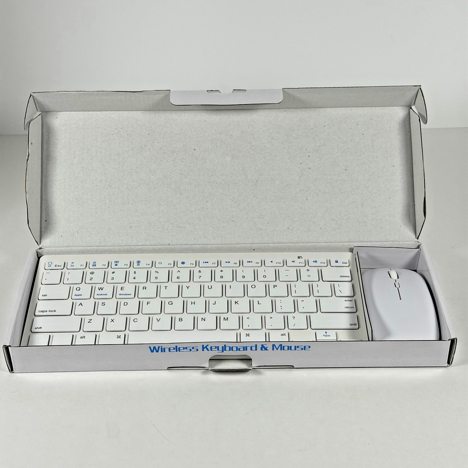 Slim Wireless Keyboard & Mouse Set – AAA Powered, 10m Range, Plug‑and‑Play
