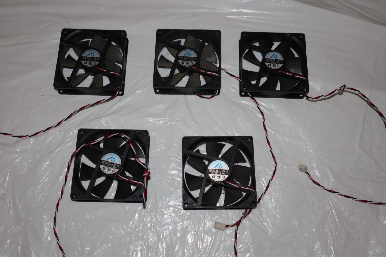 Lot of 5 MUHUA MH9225L12S-A Cooling Fan DC 12V 0.20A Brushless Cooling Fan 120mm