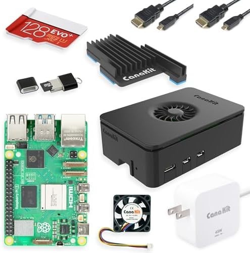Raspberry Pi 5 Starter Kit PRO – Turbine Black (128GB Edition) (4GB RAM)