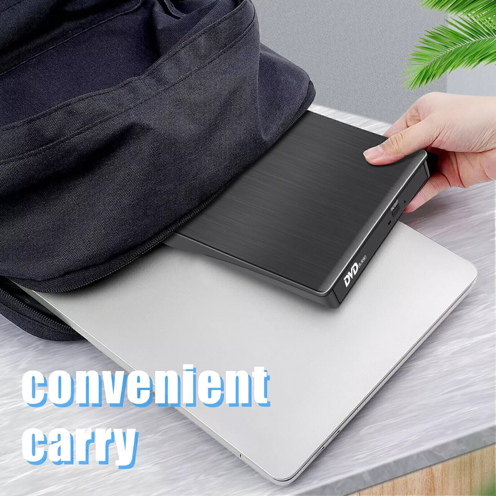 Slim External CD DVD Drive USB 3.0 Disc Player Burner Writer For Laptop PC Mac