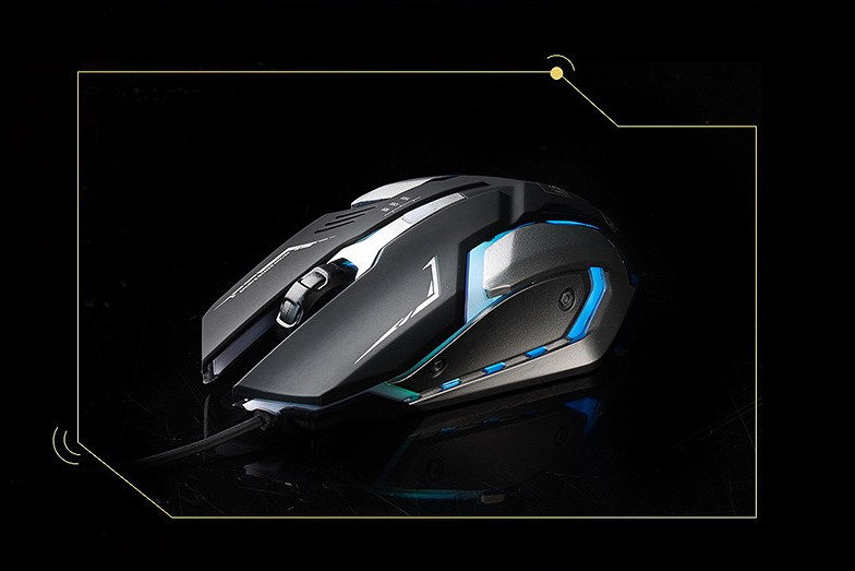 Gaming Mouse LED Breathing Fire 4 Button Silent USB Wired 1600 DPI Laptop PC USA