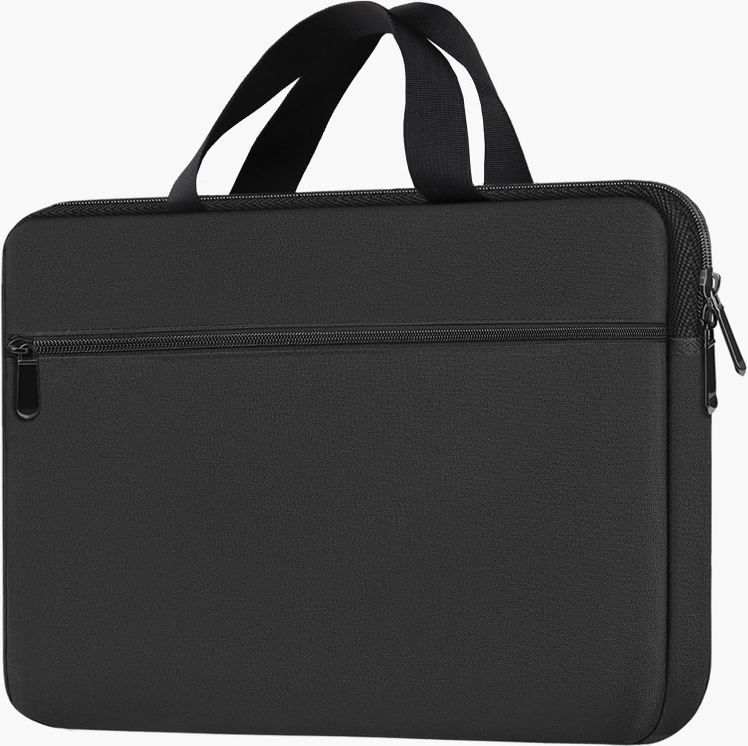 Durable 15.6 Inch Laptop Bag, Black Briefcase Handbag, Protective Computer Sleev