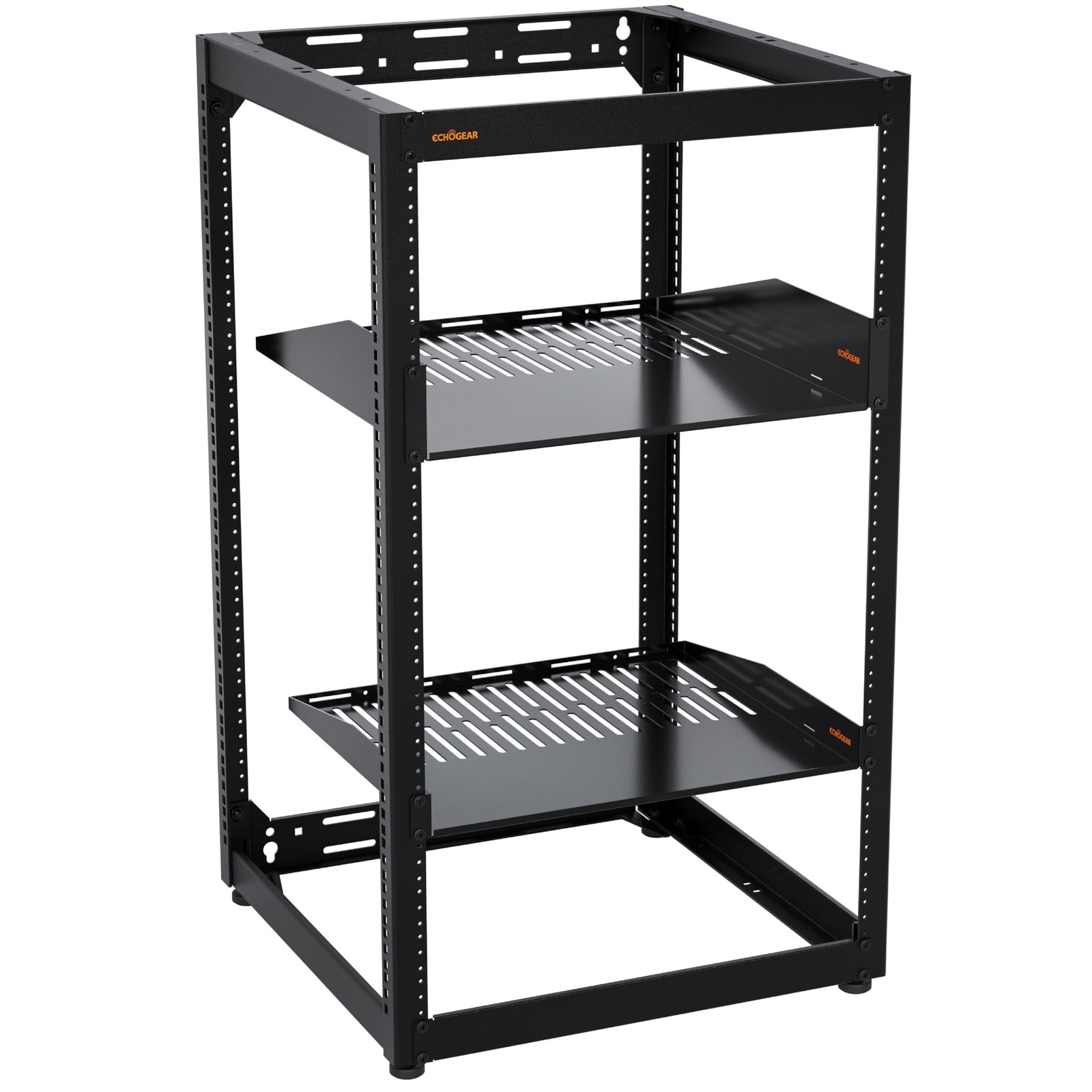 20U Open Frame Rack w/Optimal Air Flow, DIY Assembly, 20.4” Depth