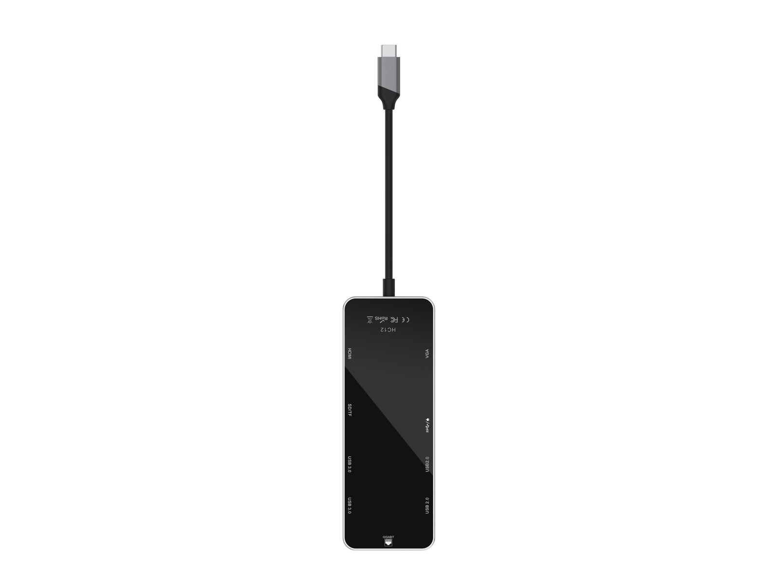 10 in 1 USB C HUB Type-C Multi USB Port HDMI VGA Adapter, SD/TF ,RJ45, 3.5mm AUX