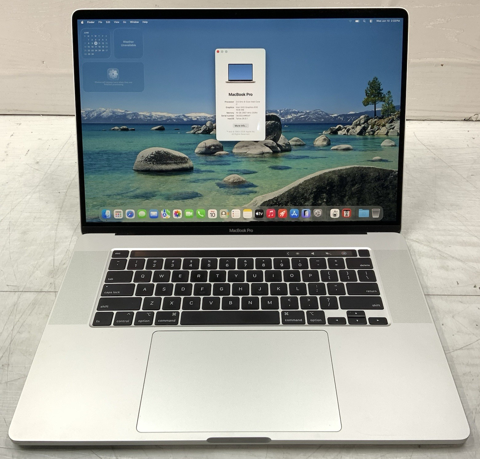 Apple Macbook Pro A2141 | Intel i7-9750H 2.6GHz 512GB 16GB DDR4 Radeon Pro 5300M