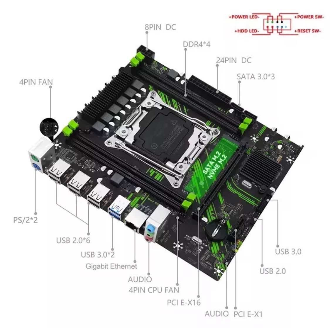 12-Cores 24-Threads CPU Motherboard Combo, 2.9GHz, 32 GB RAM,M.2 NVME Win 11-Pro