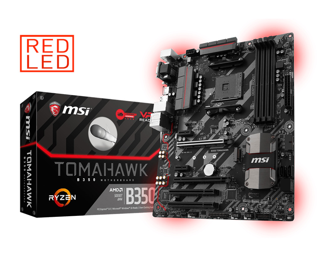 MSI AMD Ryzen B350 TOMAHAWK ATX Gaming Motherboard