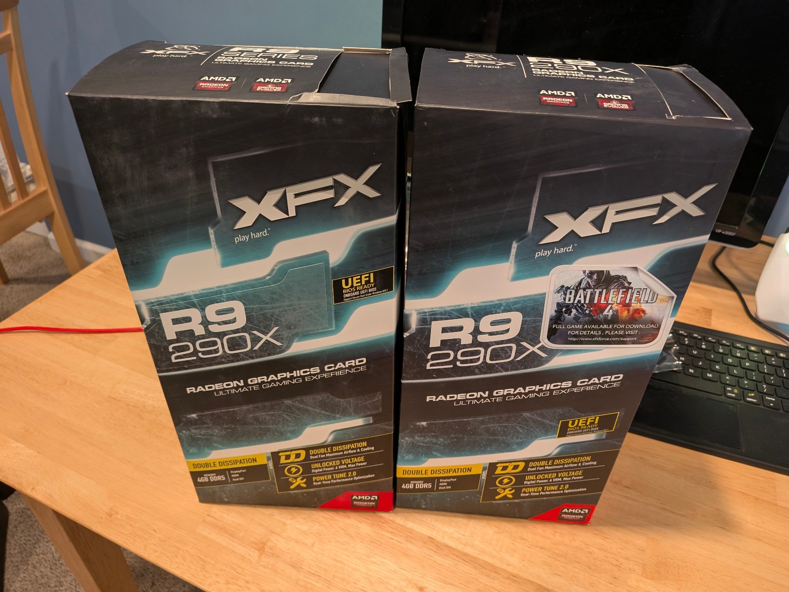 XFX AMD R9 290X 4GB Double Dissipation Graphics Card, Used, In Box