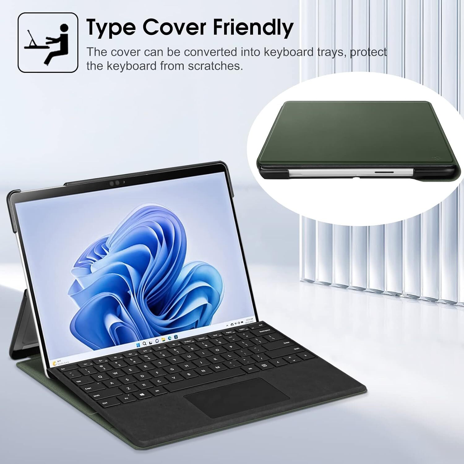 Case For 13 Inch Microsoft Surface Pro 11th 2024/ Pro 10 9 Slim Portfolio Cover