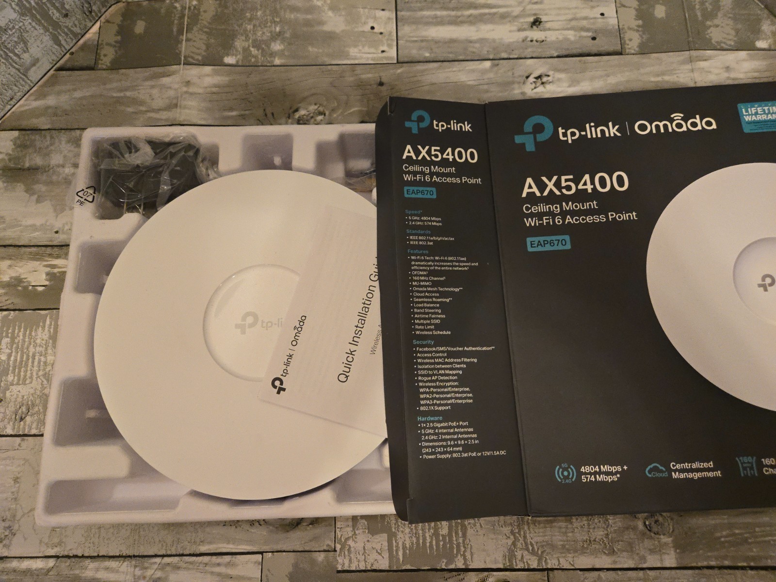 TP-LINK EAP670 AX5400 WiFi 6 Ceiling Mount PoE+ Wireless Access Point – White