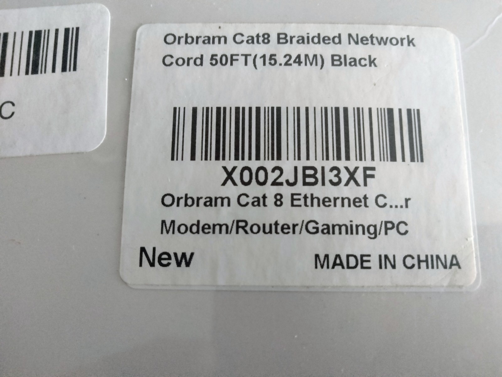 Orbram Cat 8 Braided Cable 50ft, High Speed Heavy Duty – Network / Gaming