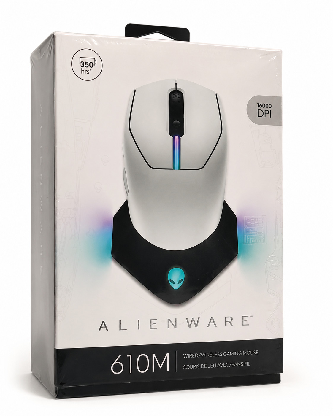 Alienware Wired/Wireless Gaming Mouse AW610M – 16000 DPI Lunar Light – NEW