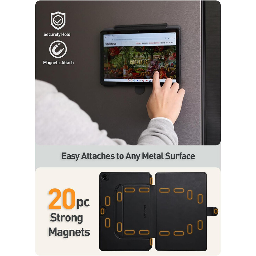 For Samsung Galaxy Tab A9+ Plus Case Poetic Explorer Fidget Mount Folio Case