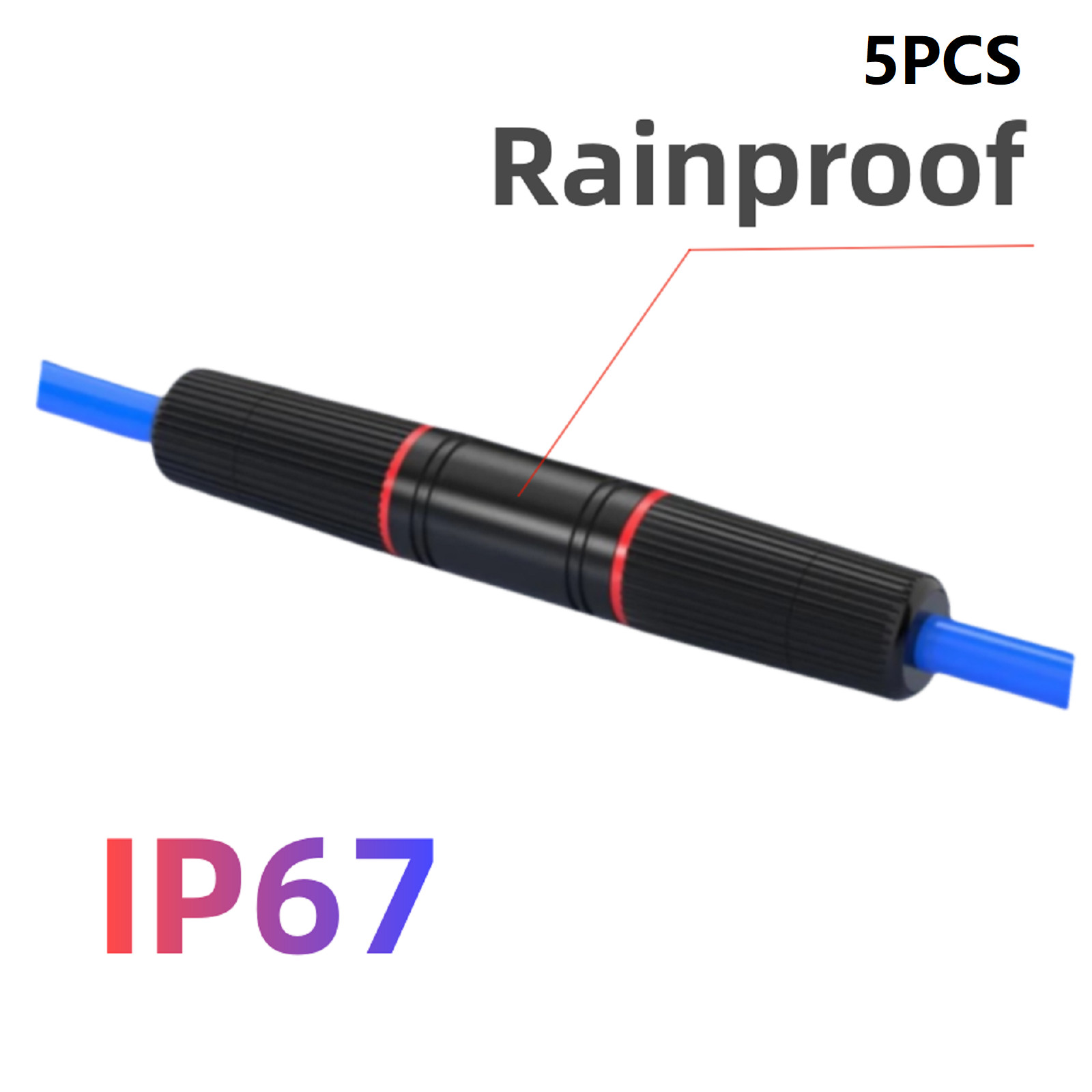 RJ45 Waterproof Ethernet Network Cable Connector Double Head Outdoor Coupler