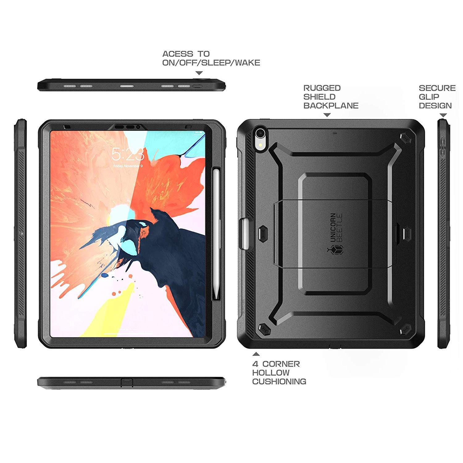 SUPCASE iPad Pro 12.9 Case Cover 2018 Support Apple Pencil Charging w/ Kickstand