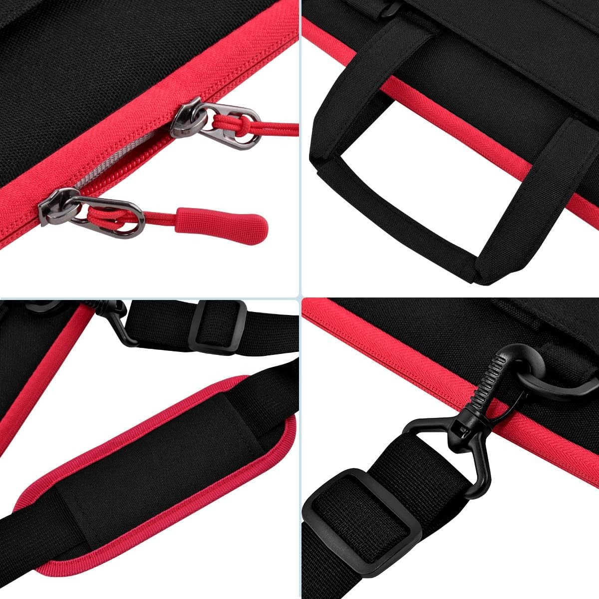 Laptop Shoulder Bag 15.6-16 inch Case, Water-Resistant Shockproof Handbag for Ma