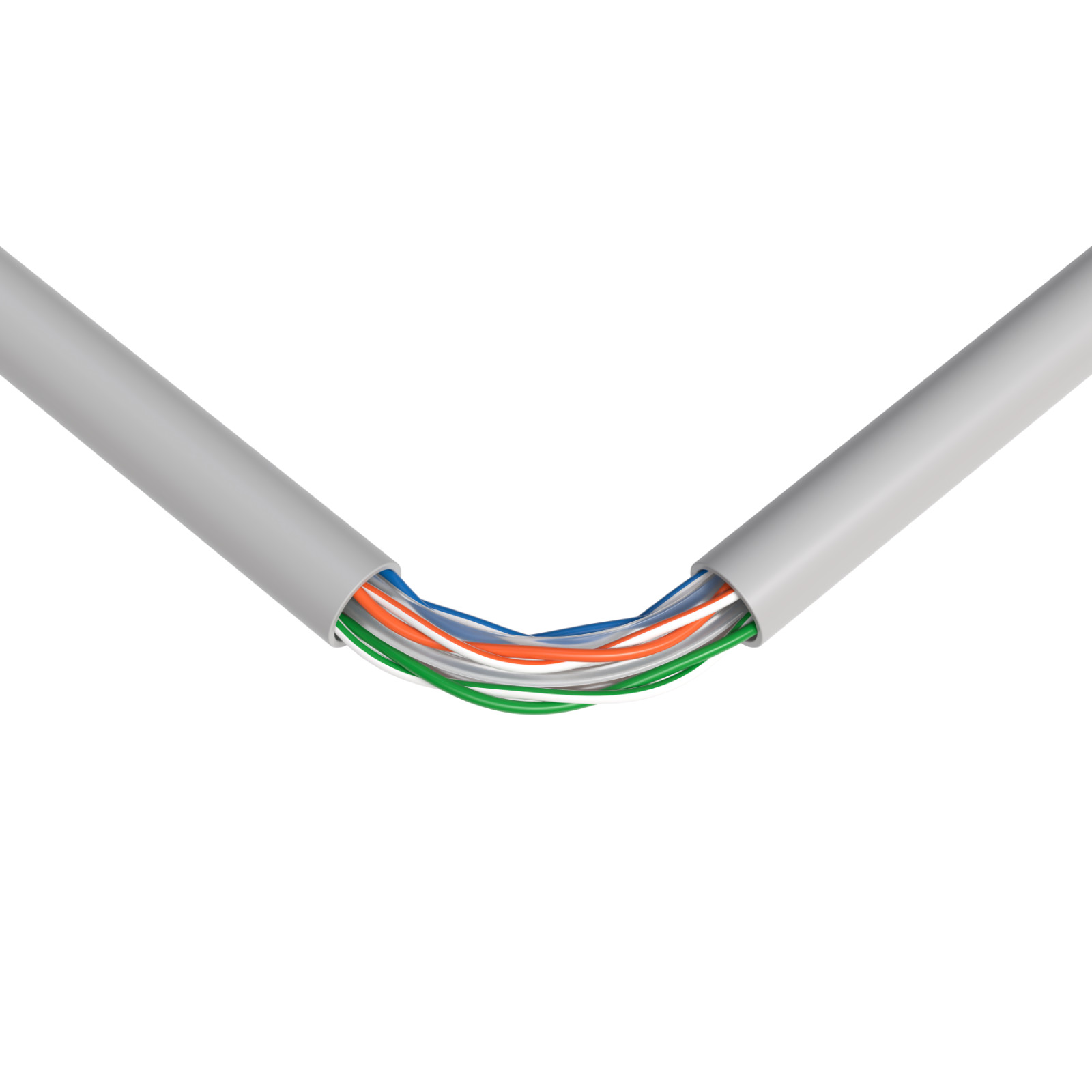 CAT6 Gray Ethernet Cable 400FT 23AWG UTP CCA Network Solid Bulk Wire Open Box