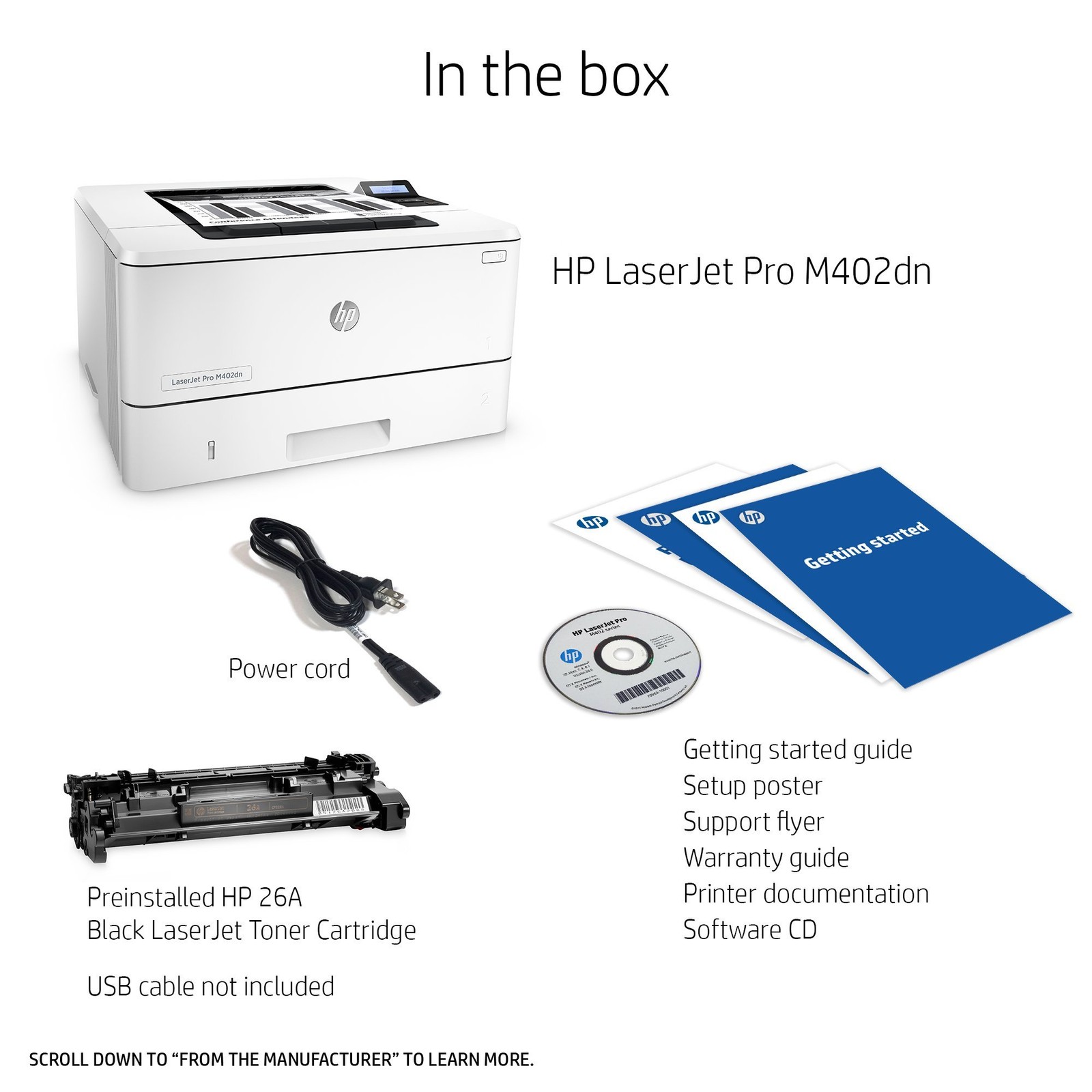 HP Laserjet Pro M402dn Monochrome Printer – Duplex, Networkable (C5F94A) – NICE