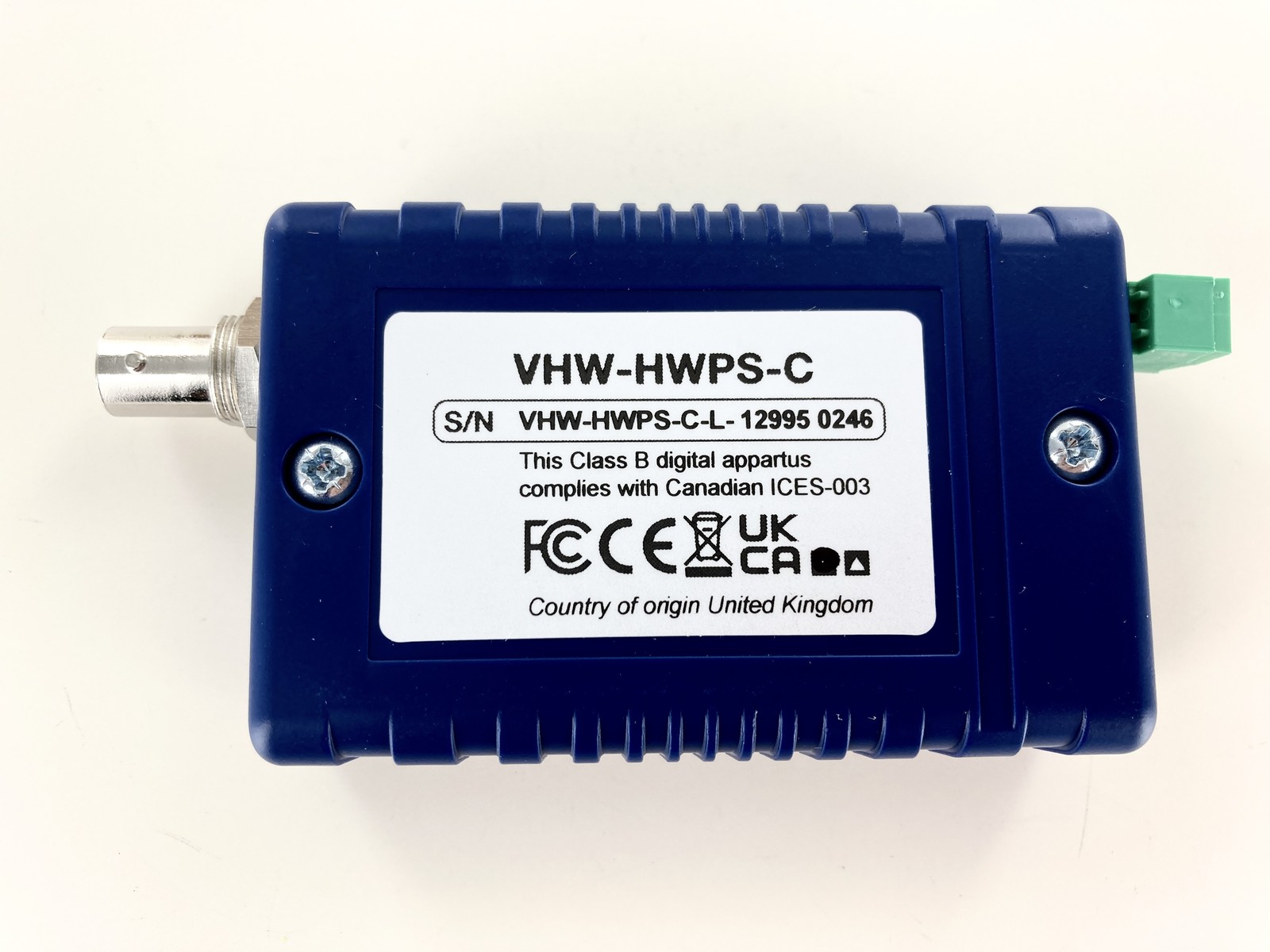 Veracity VHW-HWPS-C Highwire Powerstar Ethernet and POE Over Coax Adaptor Camera