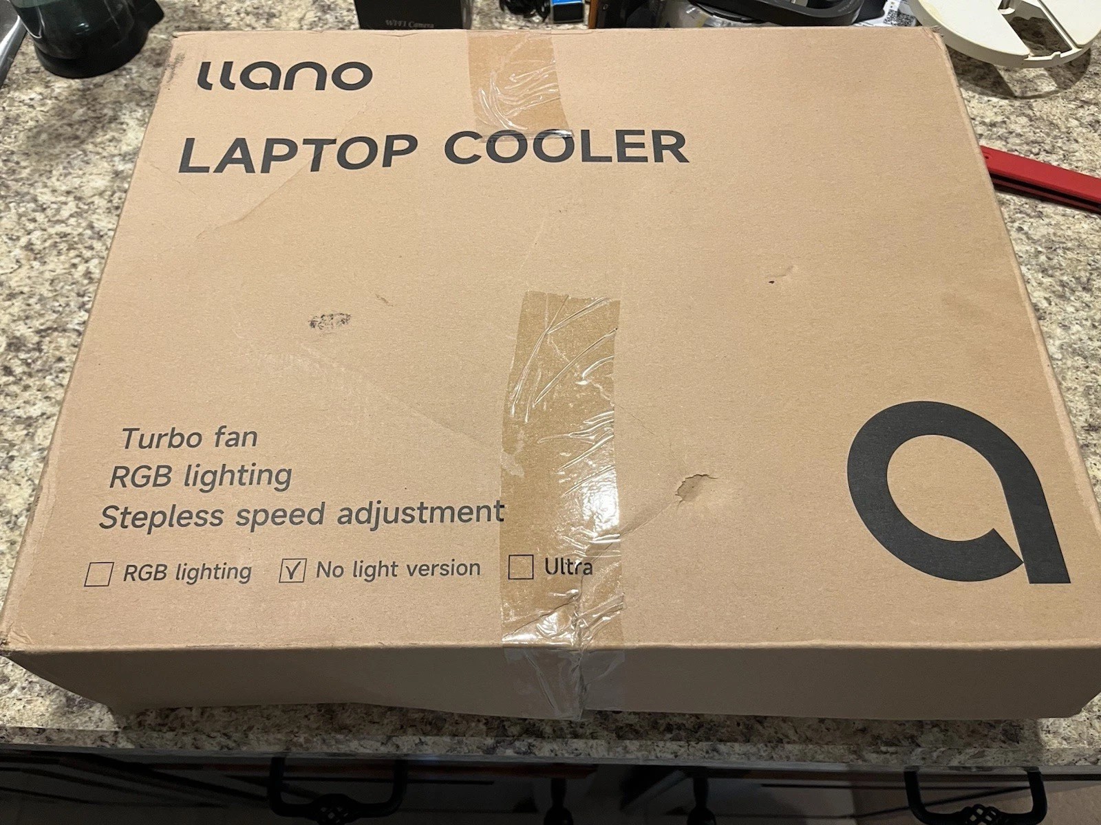 llano V12 Laptop Cooler W/ Turbo Fan 5.5” Diam. 15.6-21” Laptop. W/Touch Control
