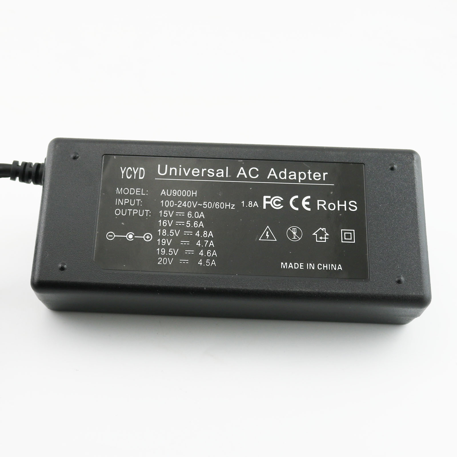 Universal Laptop Charger DC Power Adapter 90W 15V-20V With Multi Tips and Cable